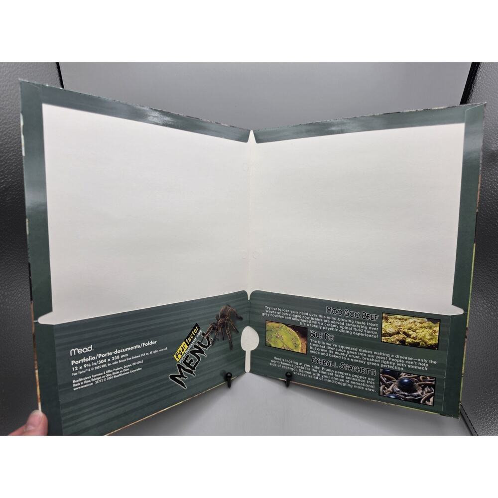 Mead Portfolio Folders Fear Factor TV Show Y2K Folders What Do You Fear Lot of 3 - Picture 7 of 7
